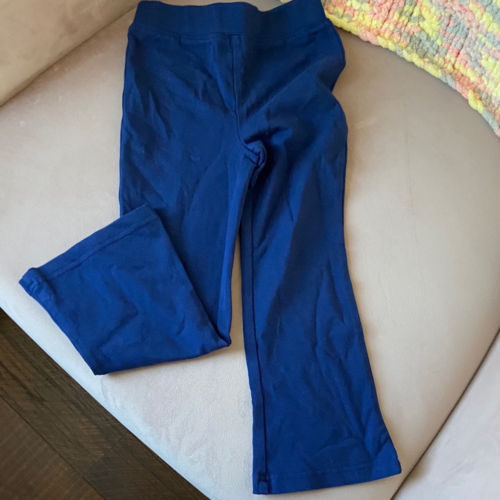 Hanna Andersson Blue Flared Stretch Pants 3T